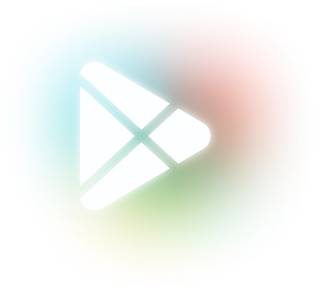 google play icon light glow light gradient light shadow light neon light white